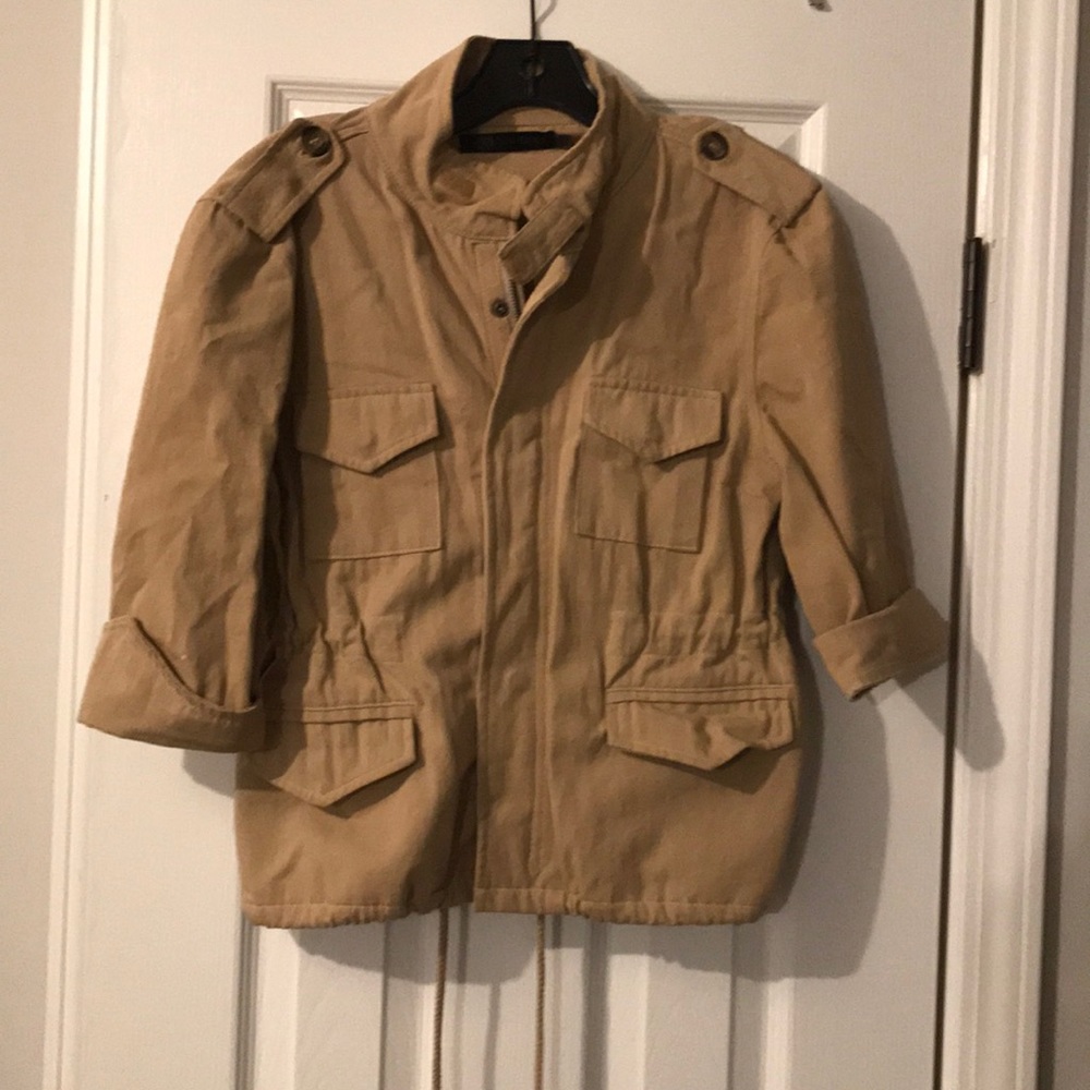 Khaki safari jacket by John Eshaya